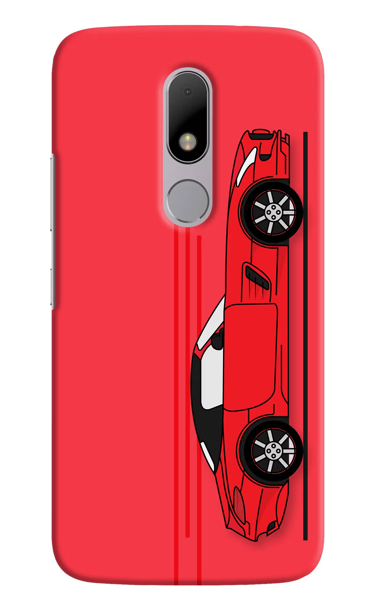 Red Velocity Moto M Hard Case Back Cover by Casekaro