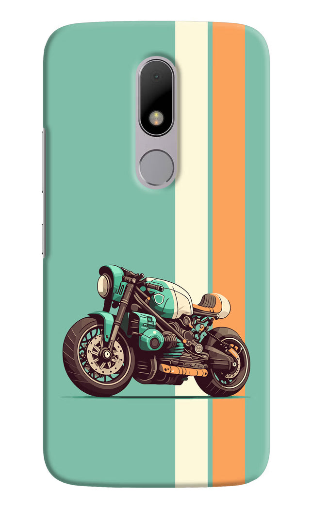 Striped Moto Drift Moto M Hard Case Back Cover by Casekaro