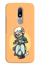 Undead Biker Moto M Hard Case Back Cover by Casekaro