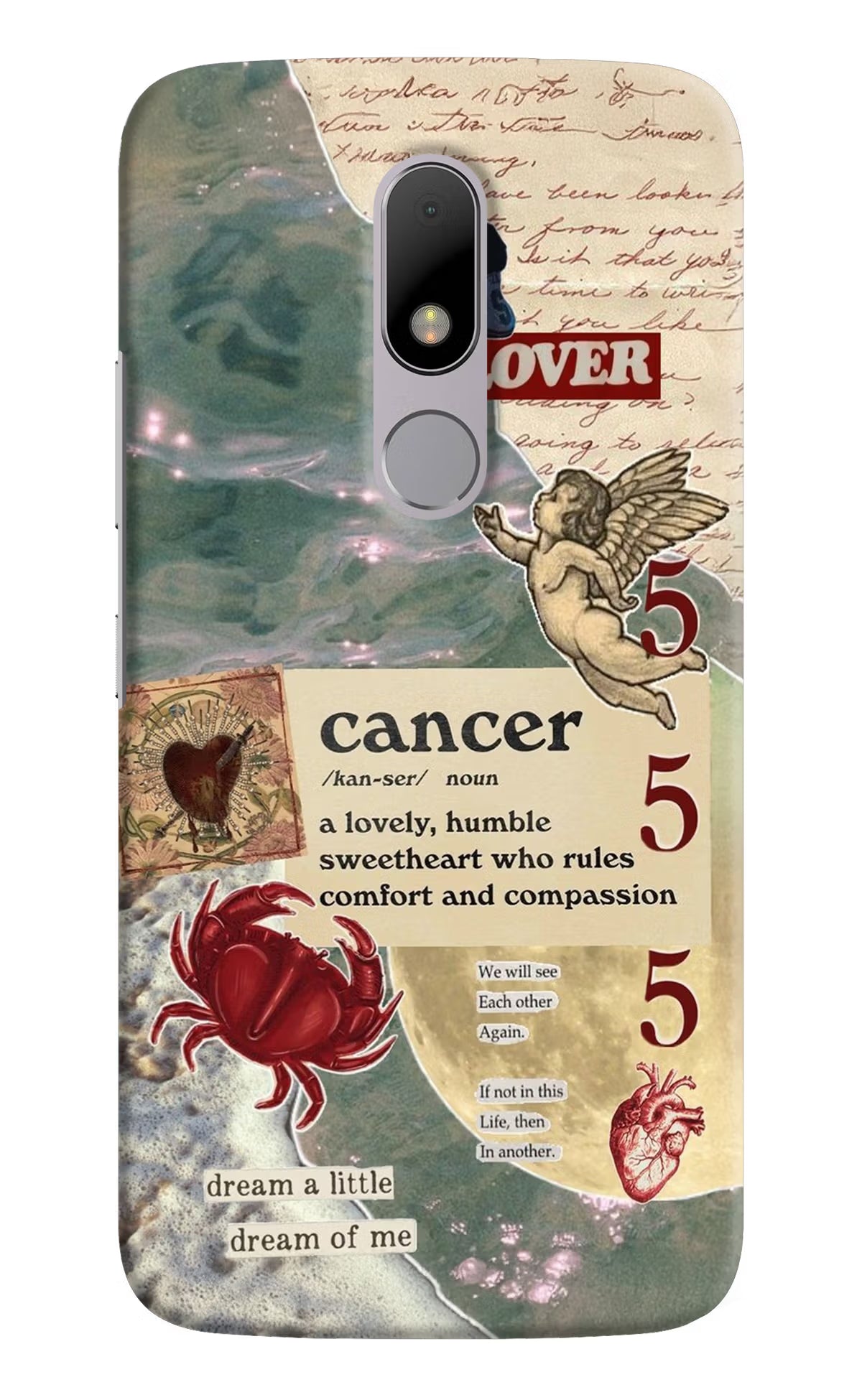 Cancer Zodiac Moto M Hard Case Back Cover by Casekaro