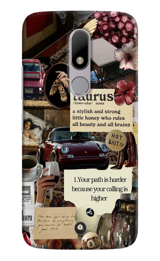 Taurus Zodiac Moto M Hard Case Back Cover by Casekaro