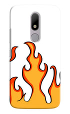 Fired Up – White Moto M Hard Case Back Cover by Casekaro