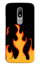 Fired Up – Black Moto M Hard Case Back Cover by Casekaro