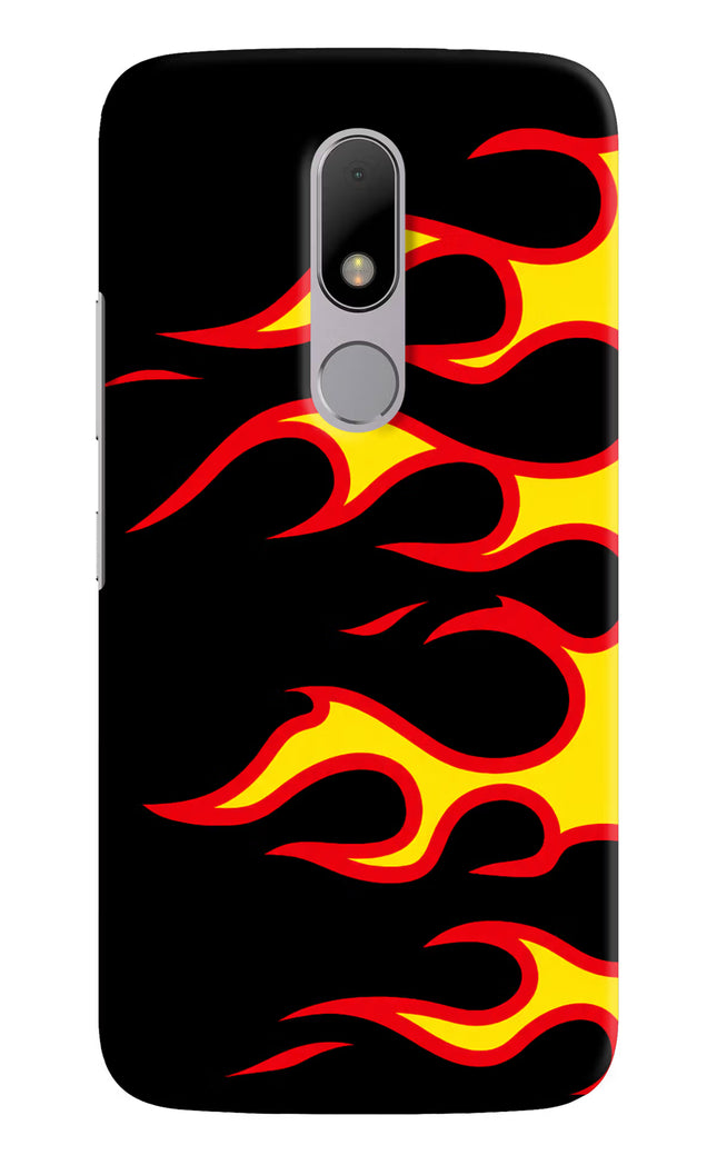 Side Sweep Flames Moto M Hard Case Back Cover by Casekaro