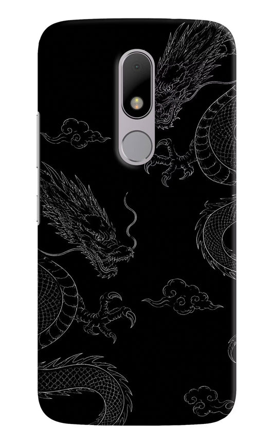 Twin Dragons Moto M Hard Case Back Cover by Casekaro