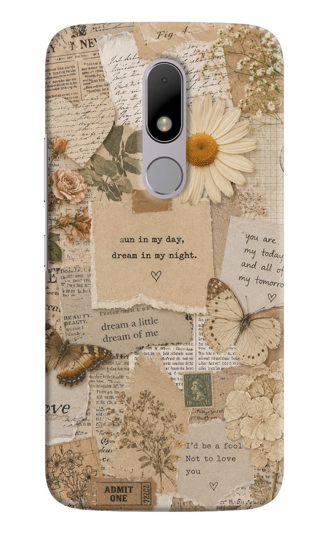 Vintage case Moto M Hard Case Back Cover by Casekaro