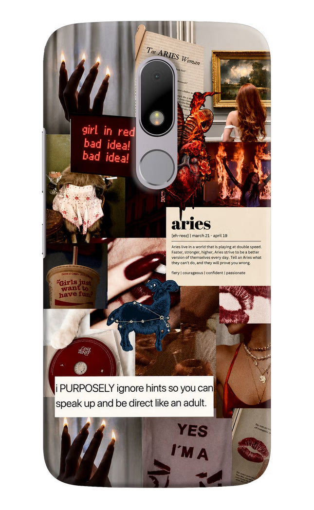 Zodiac Aries Moto M Hard Case Back Cover by Casekaro