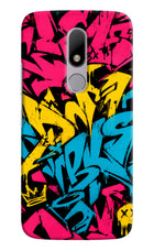 Graffiti Vibe Moto M Hard Case Back Cover by Casekaro