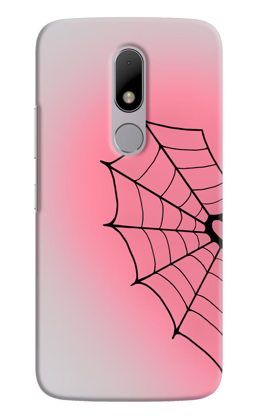 Pink Web Moto M Back Cover, Hard case
