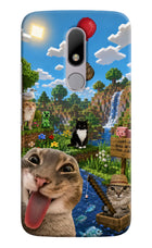 Minecraft Cat Chaos Moto M Hard Case Back Cover by Casekaro