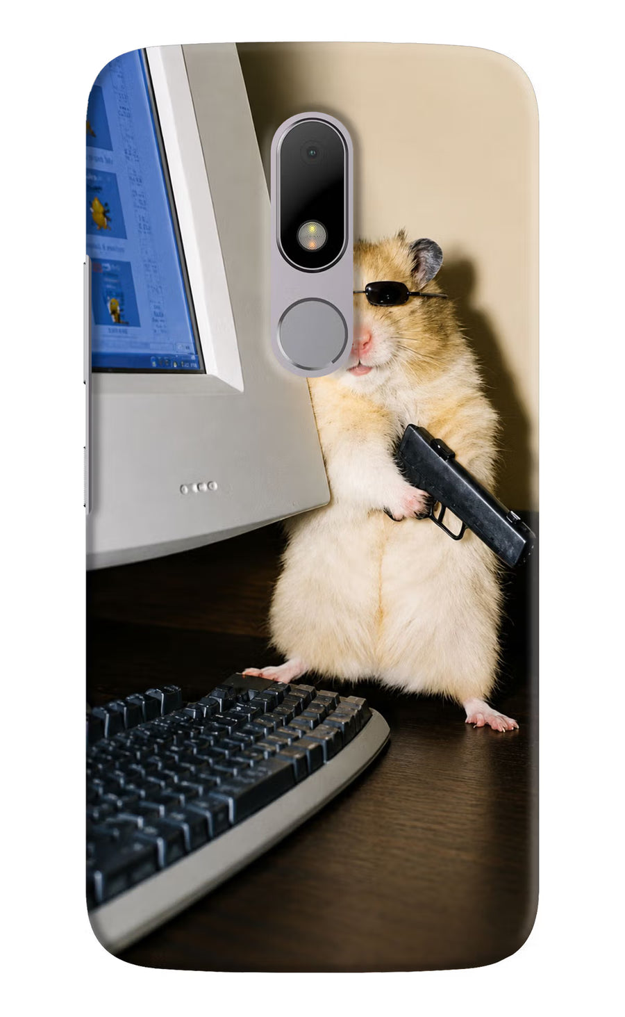 Hacker Hamster Moto M Back Cover, Hard case