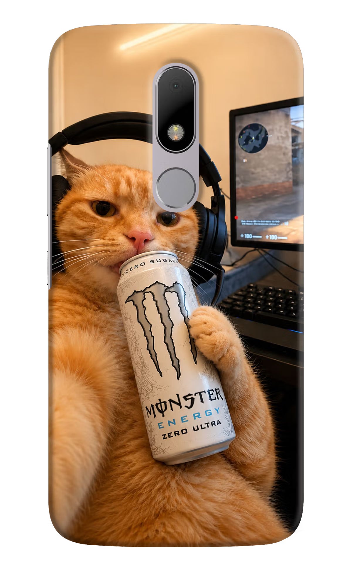 Gamer Cat Energy Moto M Back Cover