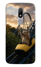 Rollercoaster Dog Moto M Hard Case Back Cover by Casekaro