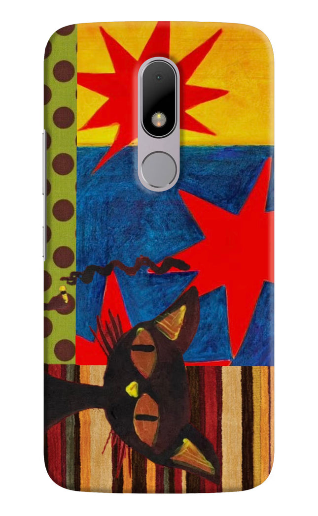Pop Cat Moto M Hard Case Back Cover by Casekaro
