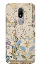 White Lily Moto M Hard Case Back Cover by Casekaro