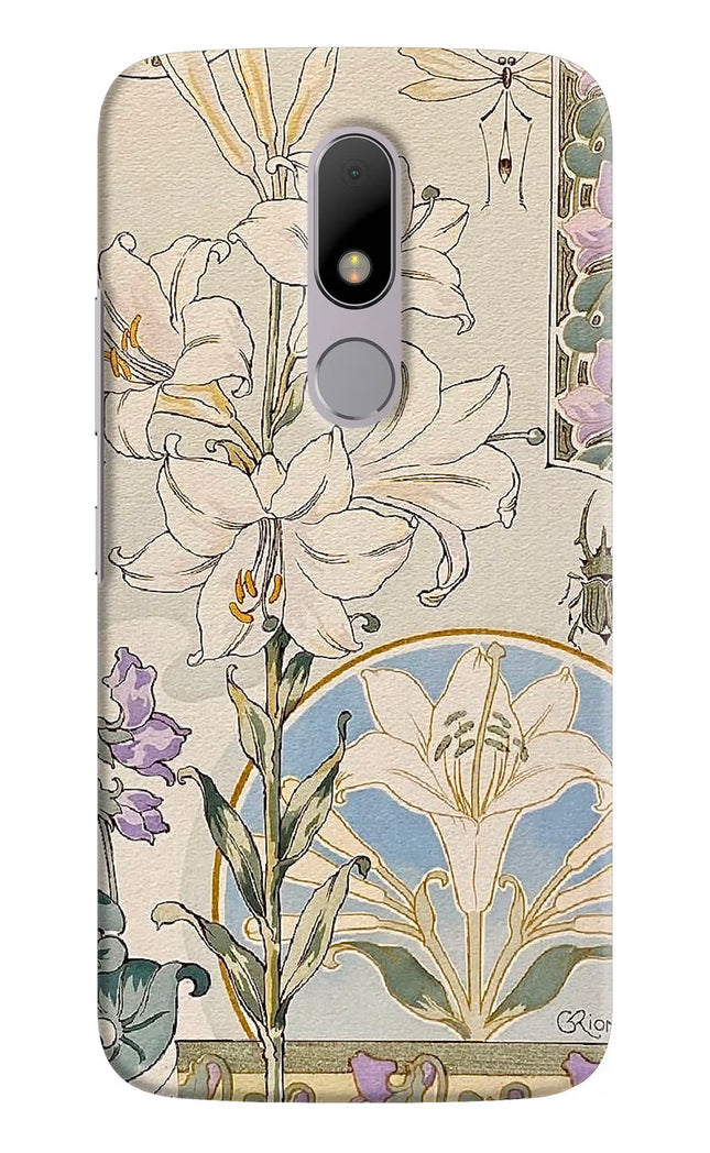 White Lily Moto M Hard Case Back Cover by Casekaro