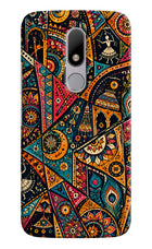 Folk Print Moto M Back Cover
