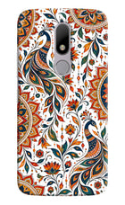 White Mayura Moto M Back Cover