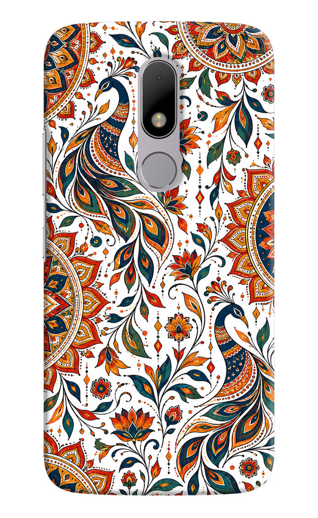 White Mayura Moto M Hard Case Back Cover by Casekaro