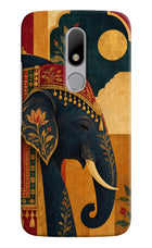 Royal Elephant Moto M Hard Case Back Cover by Casekaro