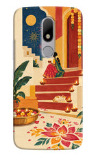 Diwali Rangoli Moto M Hard Case Back Cover by Casekaro