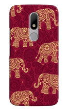Maroon Elephant Moto M Hard Case Back Cover by Casekaro