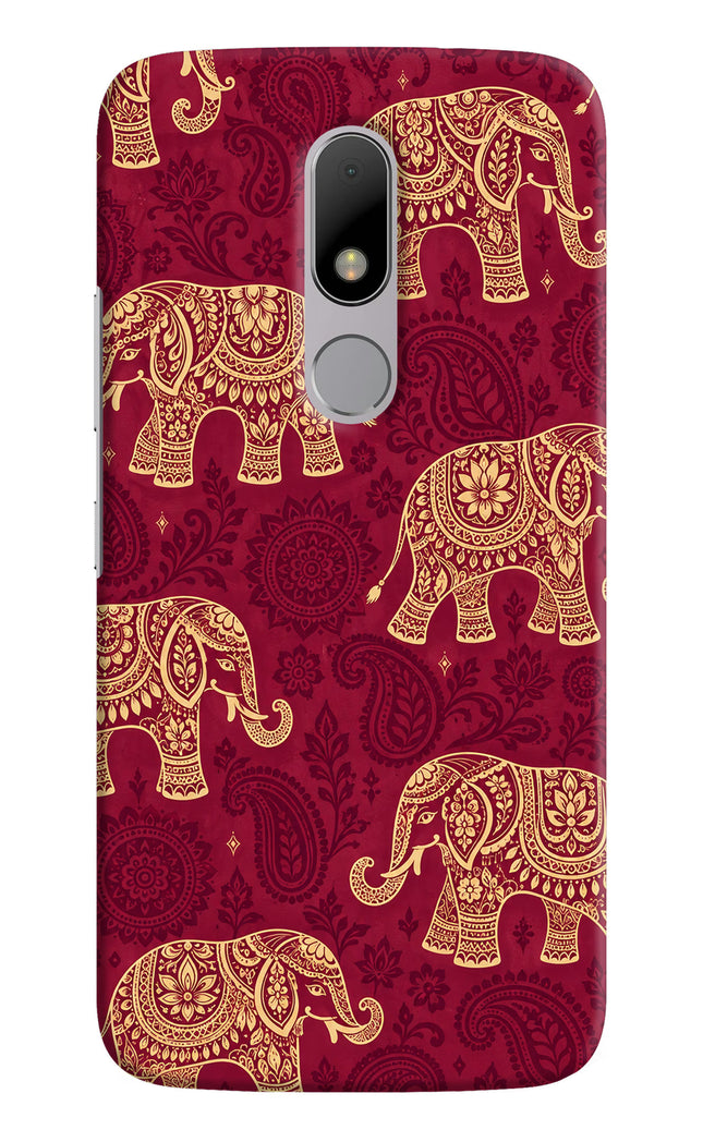 Maroon Elephant Moto M Hard Case Back Cover by Casekaro