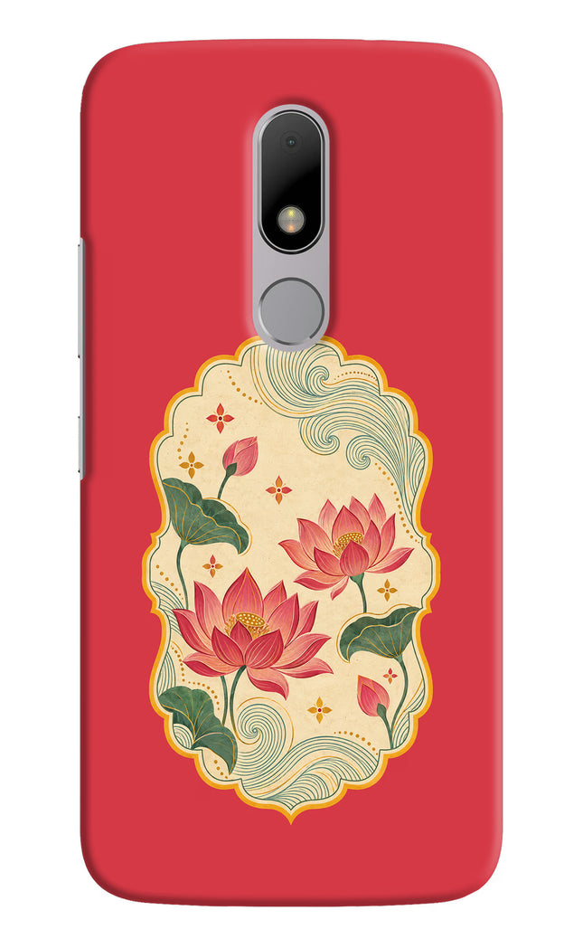 Pink Lotus Moto M Hard Case Back Cover by Casekaro