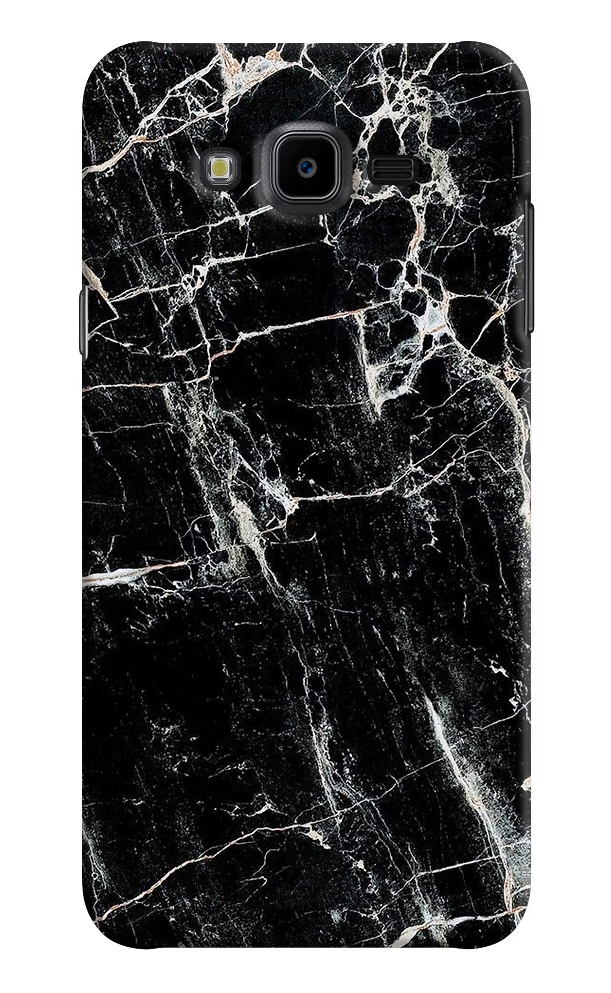 Black Marble Texture Samsung J7 Nxt Hard Case Back Cover by Casekaro