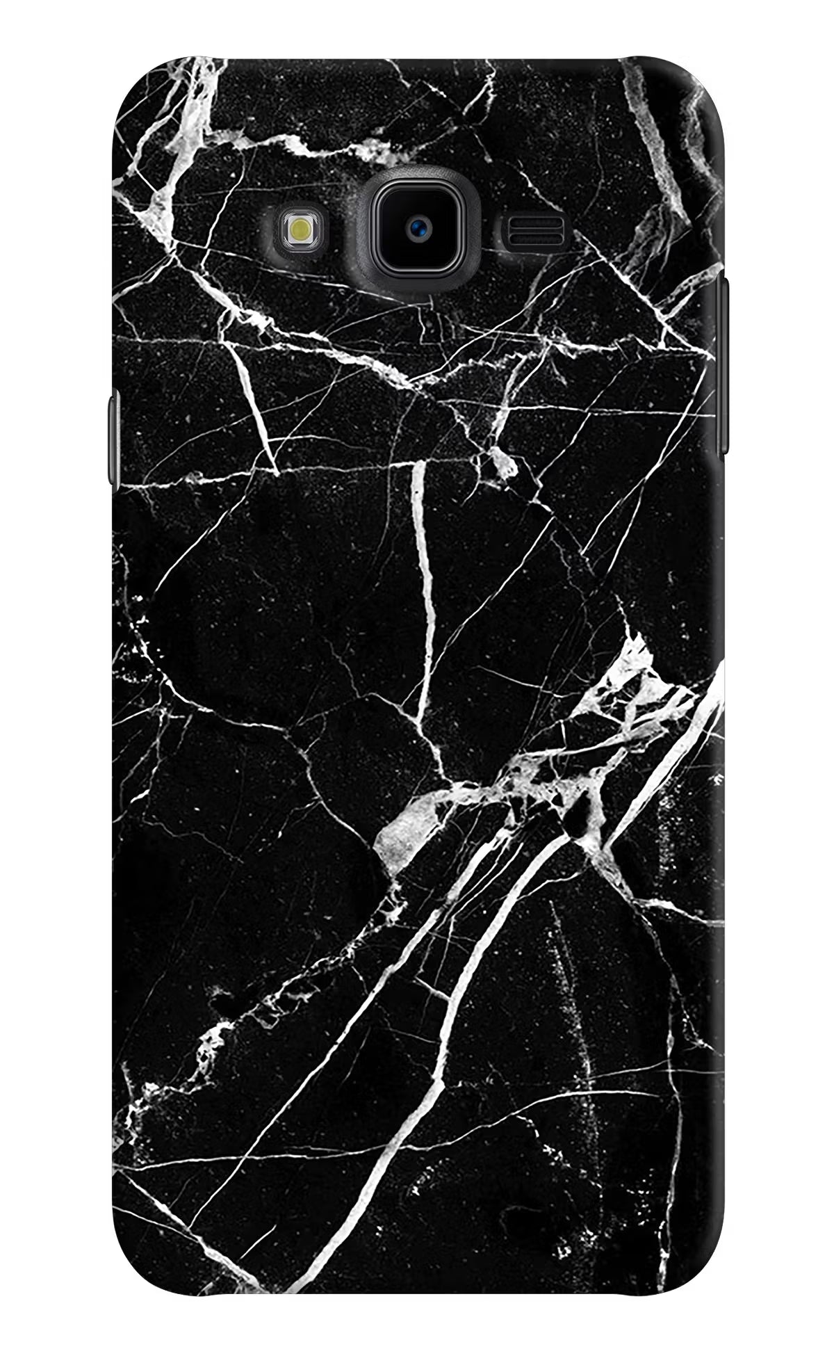 Black Marble Pattern Samsung J7 Nxt Hard Case Back Cover by Casekaro