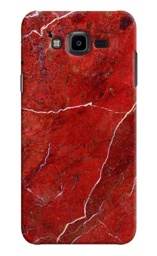 Red Marble Design Samsung J7 Nxt Hard Case Back Cover by Casekaro