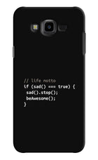 Life Motto Code Samsung J7 Nxt Hard Case Back Cover by Casekaro