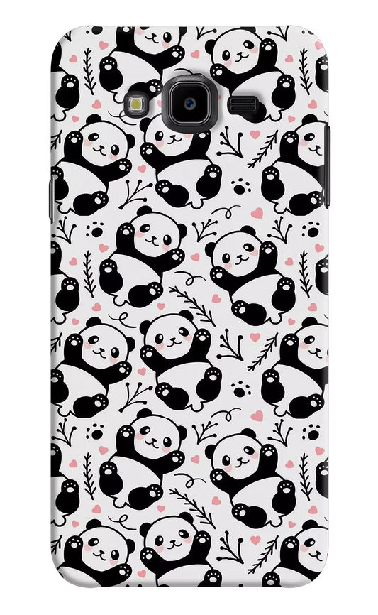 Cute Panda Samsung J7 Nxt Hard Case Back Cover by Casekaro