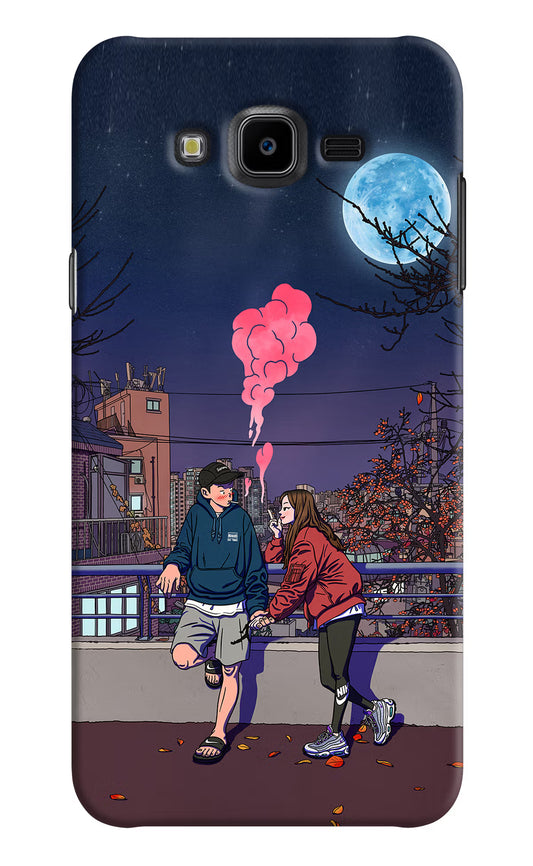 Chilling Couple Samsung J7 Nxt Hard Case Back Cover by Casekaro