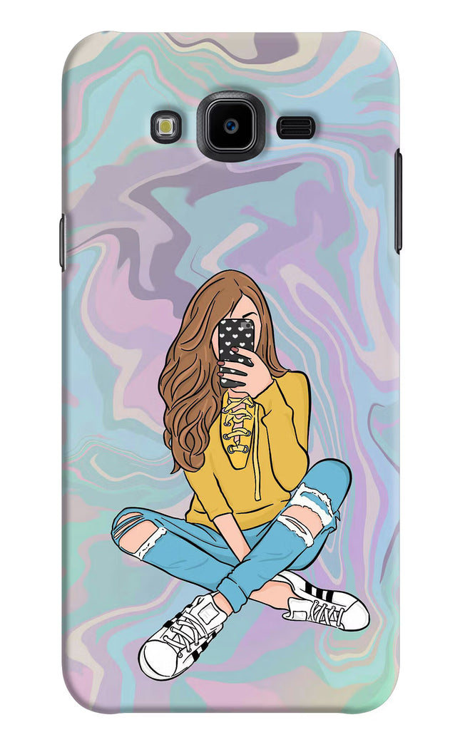 Selfie Girl Samsung J7 Nxt Hard Case Back Cover by Casekaro