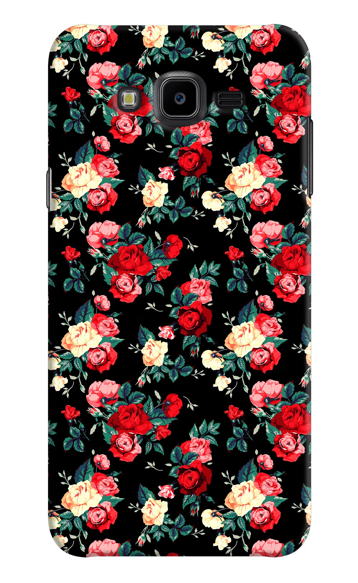 Rose Pattern Samsung J7 Nxt Hard Case Back Cover by Casekaro