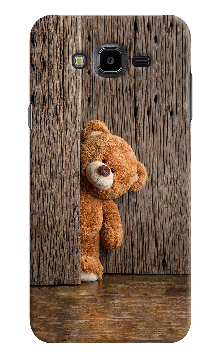 Teddy Wooden Samsung J7 Nxt Back Cover, Hard case