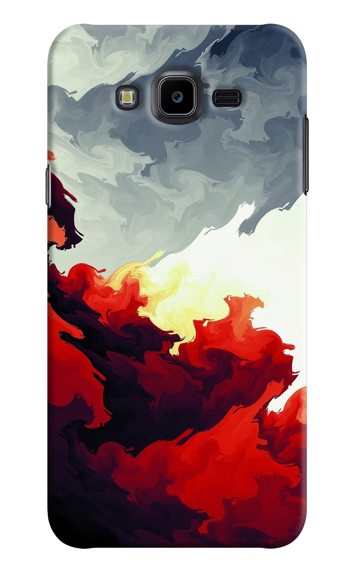 Fire Cloud Samsung J7 Nxt Hard Case Back Cover by Casekaro