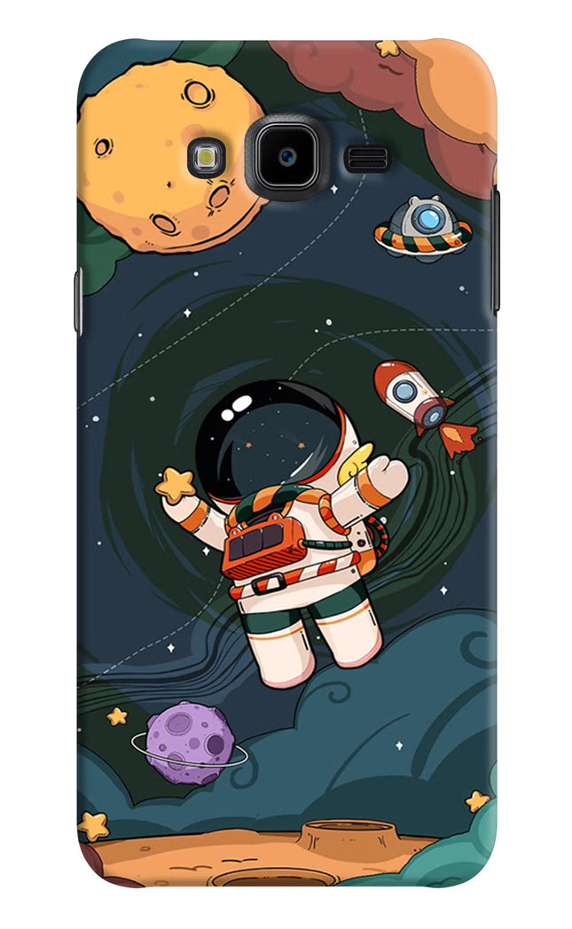 Cartoon Astronaut Samsung J7 Nxt Hard Case Back Cover by Casekaro