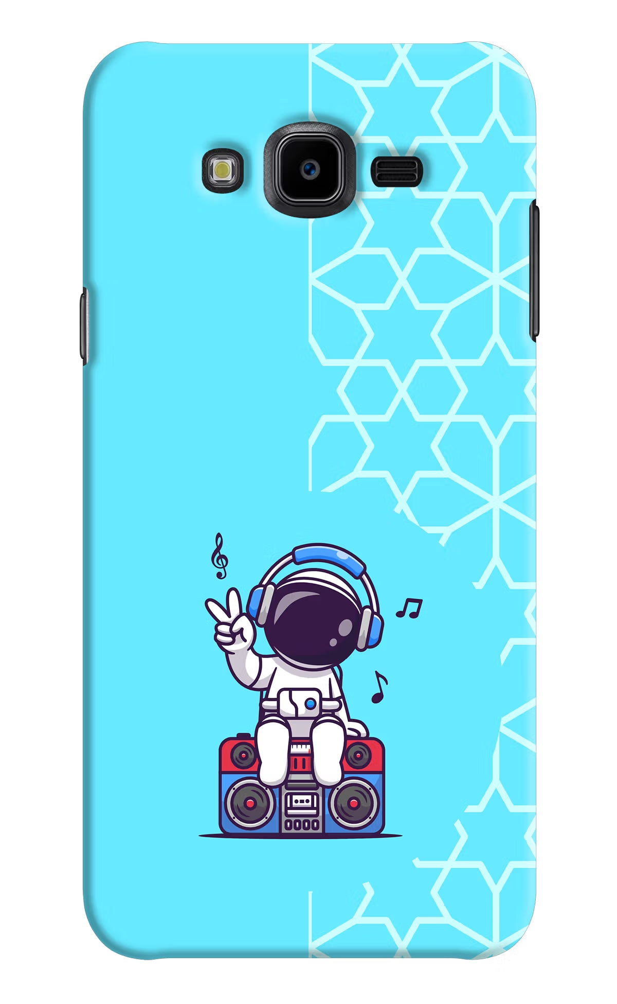 Cute Astronaut Chilling Samsung J7 Nxt Hard Case Back Cover by Casekaro