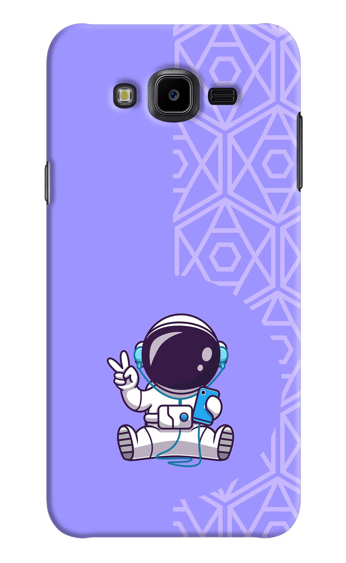 Cute Astronaut Chilling Samsung J7 Nxt Hard Case Back Cover by Casekaro