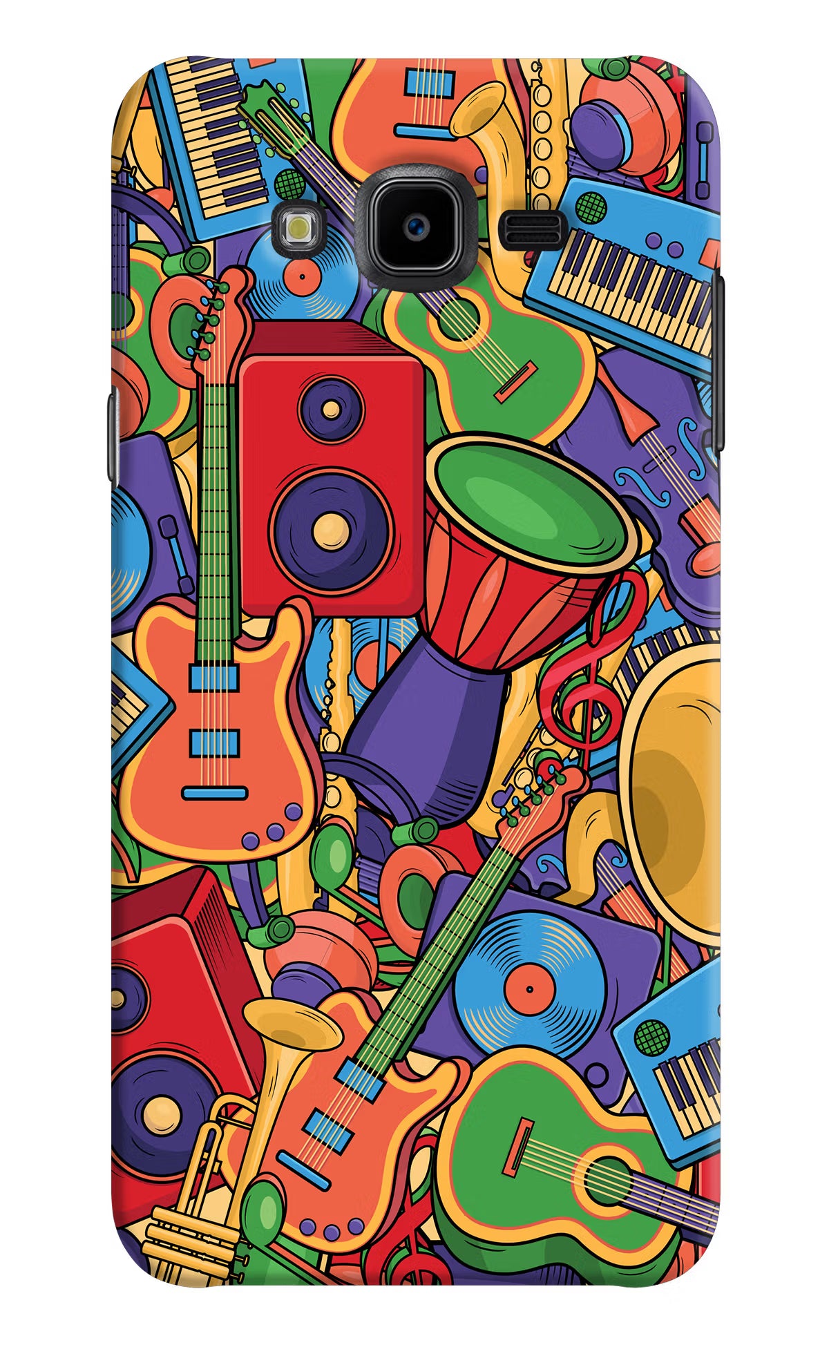 Music Instrument Doodle Samsung J7 Nxt Hard Case Back Cover by Casekaro