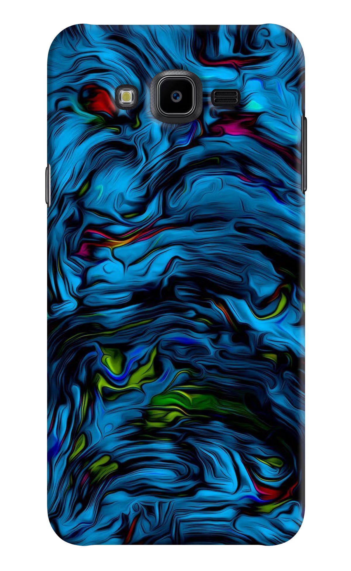 Dark Blue Abstract Samsung J7 Nxt Hard Case Back Cover by Casekaro