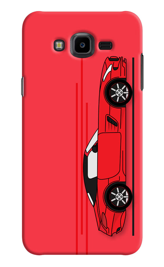 Red Velocity Samsung J7 Nxt Hard Case Back Cover by Casekaro
