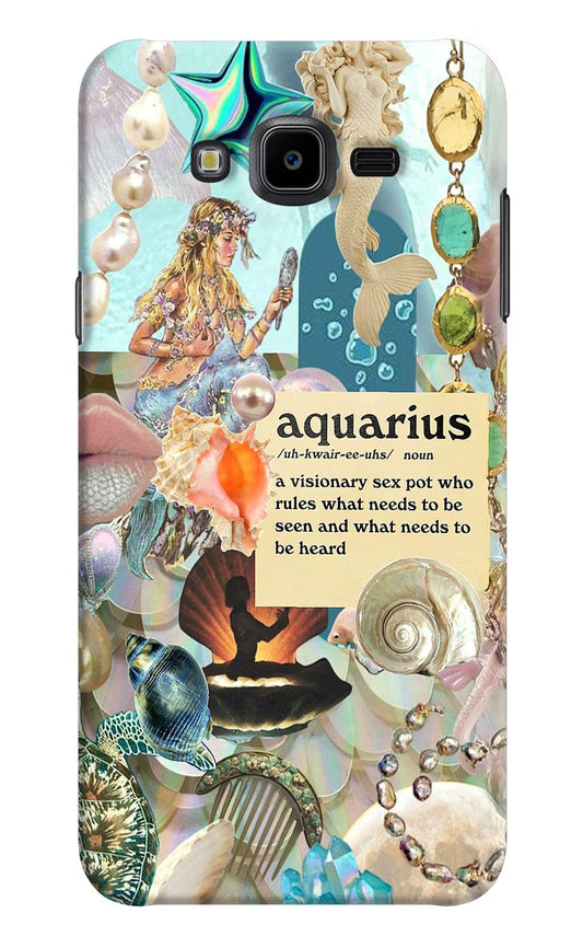 Aquarius Zodiac Samsung J7 Nxt Hard Case Back Cover by Casekaro