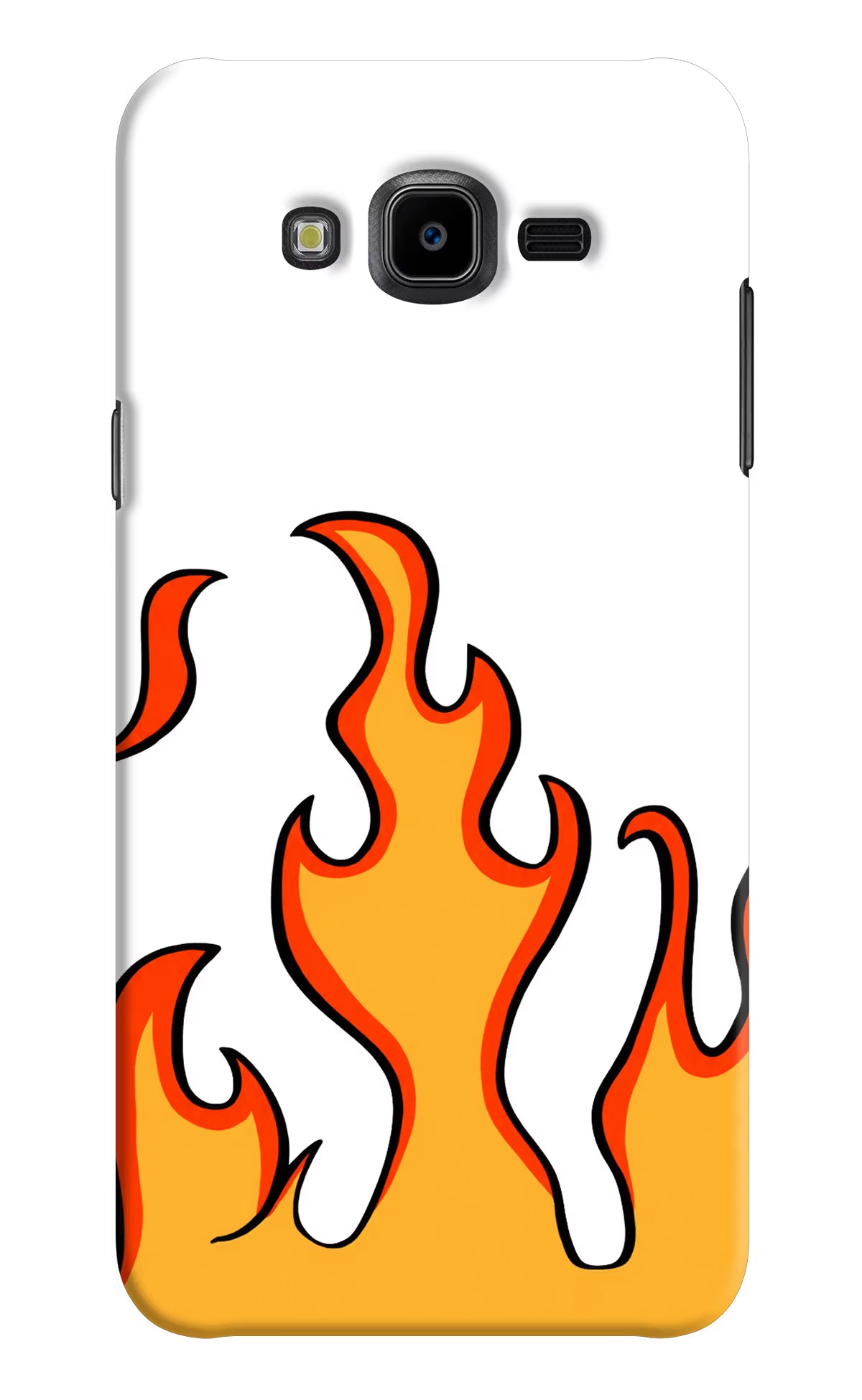 Fired Up – White Samsung J7 Nxt Hard Case Back Cover by Casekaro