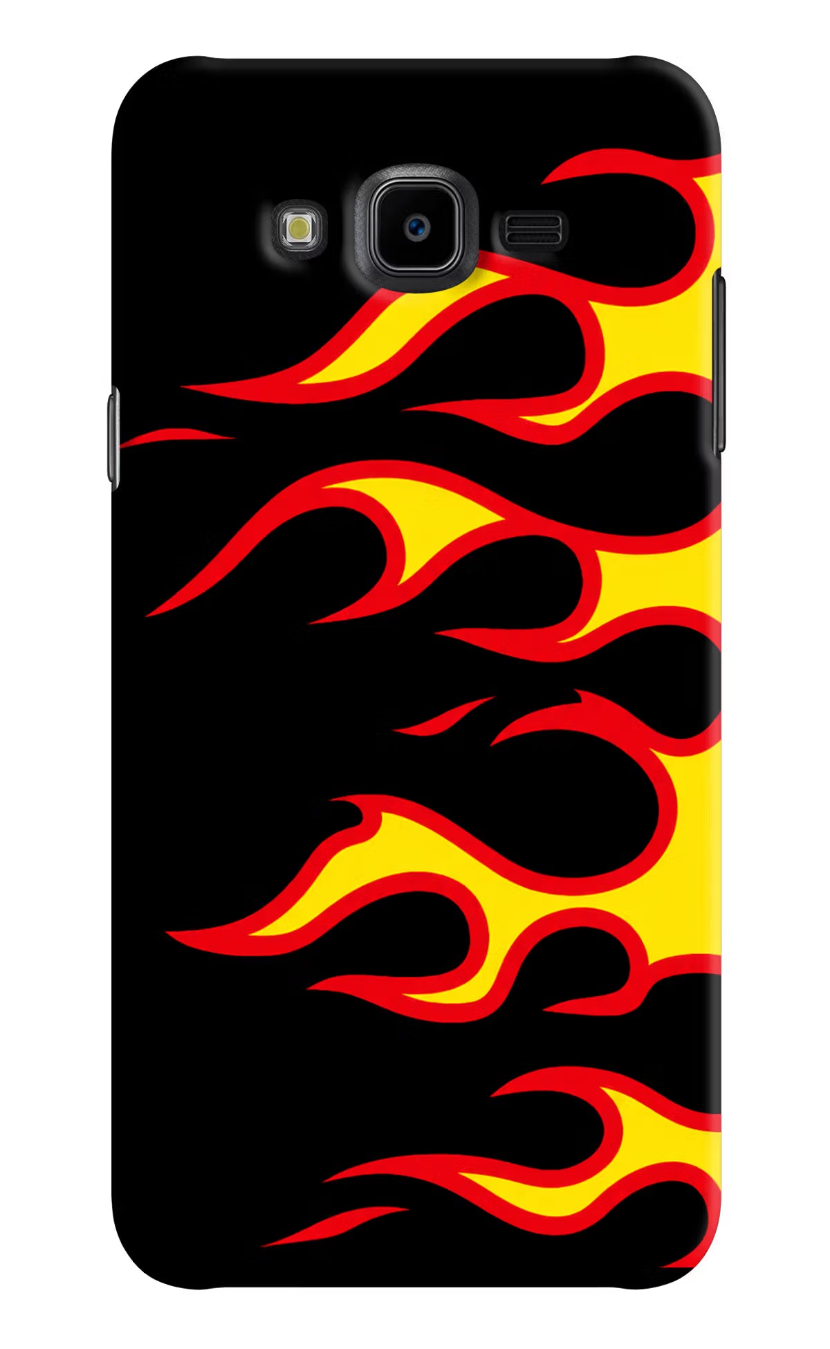 Side Sweep Flames Samsung J7 Nxt Hard Case Back Cover by Casekaro