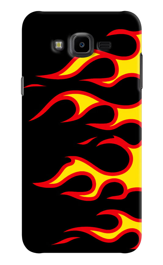 Side Sweep Flames Samsung J7 Nxt Hard Case Back Cover by Casekaro