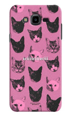 Pink Cats Samsung J7 Nxt Hard Case Back Cover by Casekaro
