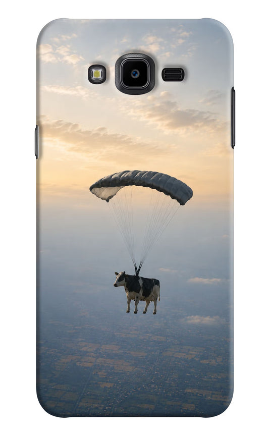 Skydiving Cow Samsung J7 Nxt Back Cover